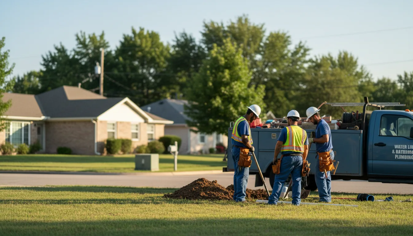 Residential water line and bathroom plumbing service in Roanoke, AL